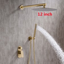 12 Inch Brushed Brass Gold