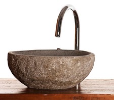 River Rock natural stone granite wash basin for bathroom or cloakroom 