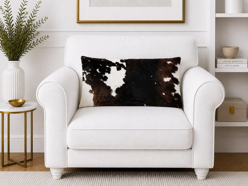100 natural cowhide pillow - natural,