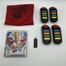 Ps3 Buzz TV Quiz With 4x Wireless Buzz Controllers And Dongle