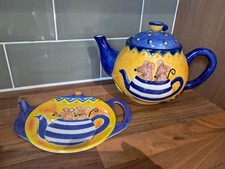 Vintage Rayware Blue Yellow