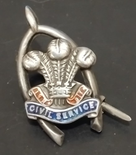 Ww1 solid silver civil service - solid,