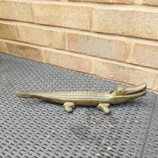 Vintage Large Heavy  Brass Crocodile/Alligator Nutcracker 35cm