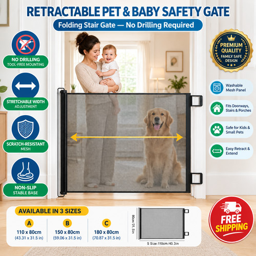 Retractable pet dog - pet, gate