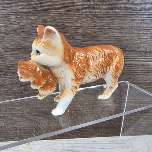 Vintage ceramic ginger cat - vintage,