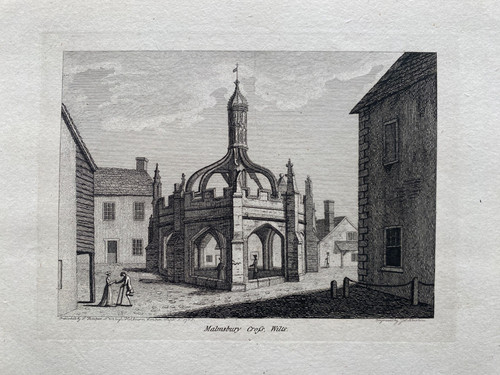 1785 antique print malmesbury - 1785, print;