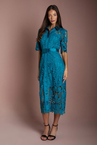Coast teal midi - coast, dress