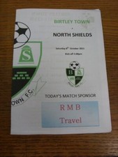 08/10/2011 Birtley Town v North Shields  . Free SHIPPING/POSTAGE for all UK Orde