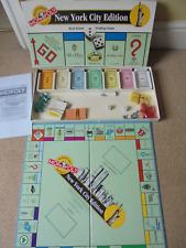 Vintage Monopoly Game : New York USA City Edition : Late 1990s one card missing
