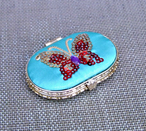 Turquoise sequin butterfly - sequin,