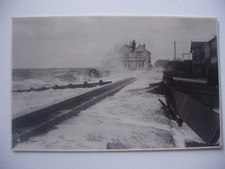 Flooding close to the Old Neptune , Whitstable - vintage West & Son real photo
