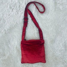 PRADA Velvet Shoulder Bag Red