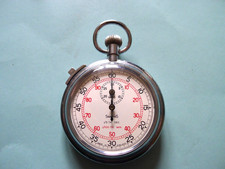 Smiths 1/5 Sec Gents Stop Pocket Watch..Dennison Cased.. 55mm Wide..