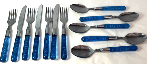 Ikea bubblor cutlery blue - bubblor,