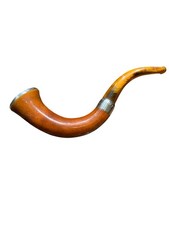 EDWARDIAN STERLING SILVER MOUNTED MEERSCHAUM PIPE, B'HAM, 1905
