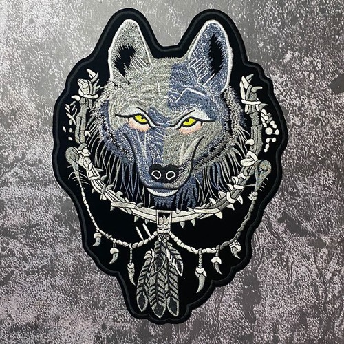 Wolf motorcycle embroidered - wolf,