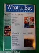 WHAT TO BUY FOR BUSINESS #215 - SHREDDERS - FEB 1999