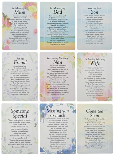 Graveside memorial cards - graveside,