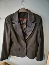 Evie Size 14 Black Tuxedo Suit Jacket * (725/214)