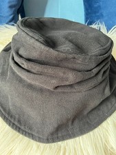 Mat Hatters 100% cotton black hat with brim which can be worn different ways