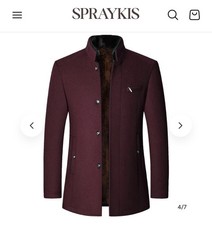 Men cashmere trench coat - cashmere,