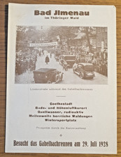 1928 GERMANY - Vintage GABELBACH RACE Leaflet BAD JIMENAU Rally Motor Car
