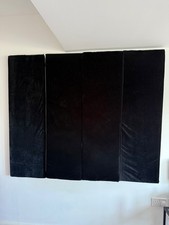 Black Padded Tall Headboard Panels for Double Bed 