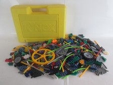 Vintage 1996 K'nex Yellow Carry Case With Loose K'nex Parts Pieces Bundle
