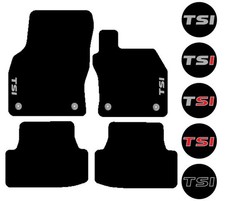 Fits Seat Leon Mk3 2012-2020 Black Tailored Car Mats TSI Badge/Motif/Embroidery