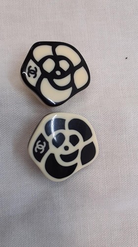 Chanel earrings black auth - chanel,