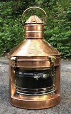 Vintage 'Port' Navigation Ships Oil Lantern, Lord Line, Hull Fishing Vessel