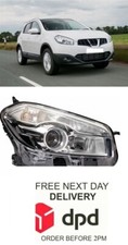 Fits  Nissan Qashqai 10-13 Chrome Headlight Headlamp Right Driver Off Side O/S
