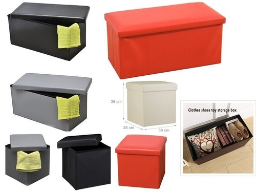 Folding ottoman storage box - folding,