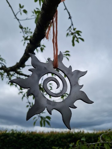 Metal sun bare finish - sun,