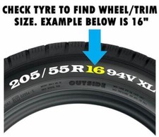 4x Wheel Trim Hub Cap 16"
