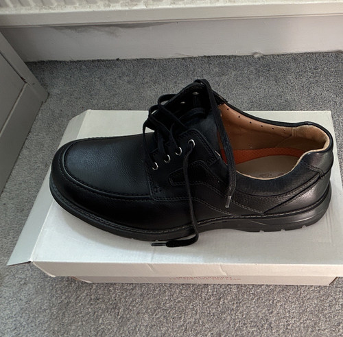 Men black leather derby - black,