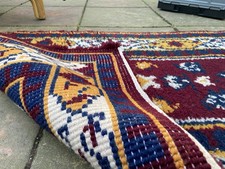 VINTAGE HAND WOVEN RUG, MID
