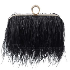 Womens Luxury Ostrich Feather