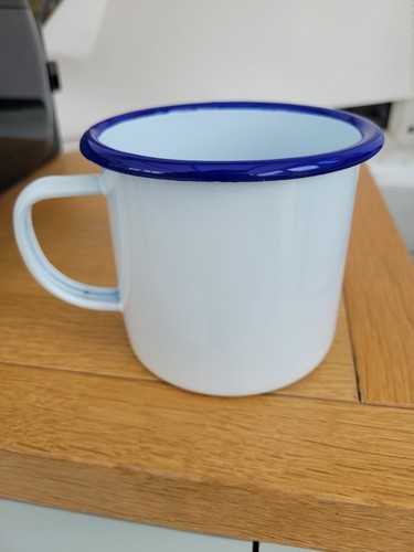 Metal enamel mug 9cm 500ml - metal,