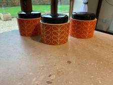 3 x Rare Orla Kiely stem Tea, Coffee, Sugar pots **Check out my others**.