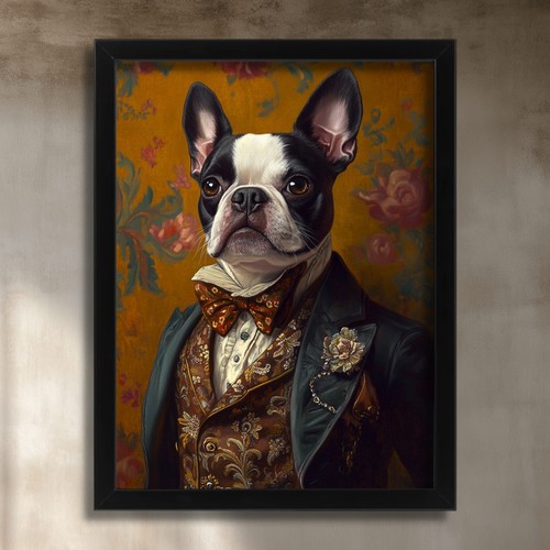 Boston terrier art - boston,