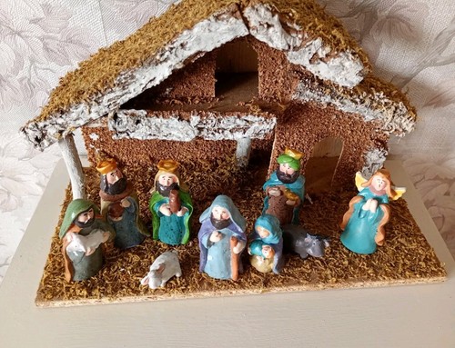 Vintage christmas nativity - christmas, set