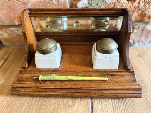 Antique vintage wooden double - antique,