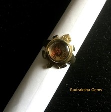 TRI SHAKTI TURTLE RING TRISHUL GANESHA RUDRAKSHA LAXMI GANESH PROTECTION TOTEM