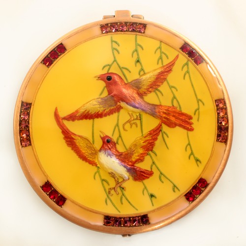 Bejeweled bird motif - , antique