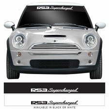 R53 Supercharged Car Windscreen Sunstrip For Mini Cooper S & JCW Vinyl Sticker