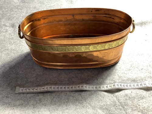 Vintage copper boiler tub - vintage,