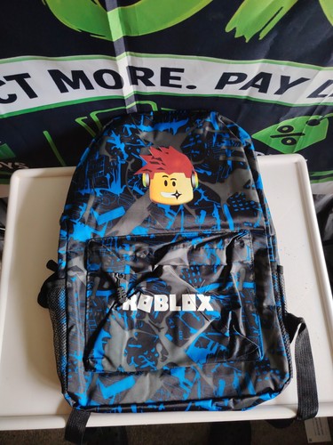 Roblox backpack blue - blue, and