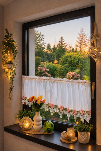 Kitchen net curtain café - kitchen,