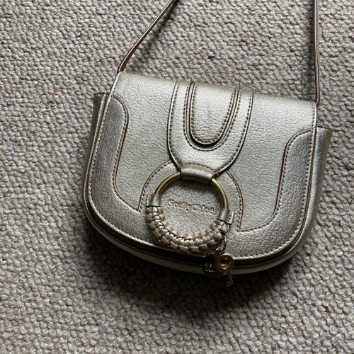 Chloe gold leather small bag - gold,